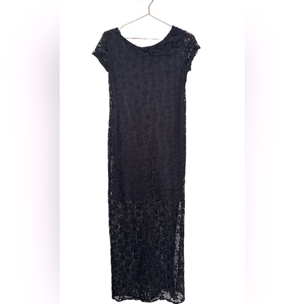 Xhilaration Black Lace Maxi Dress size small